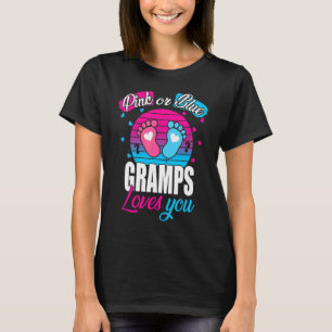 Camiseta Meninos Rosa Ou Azul Vovô Ama Você Revelar Gi Bebê