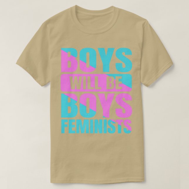 Camiseta Meninos Serão Feministas Garotos Feministas Direit (Frente do Design)