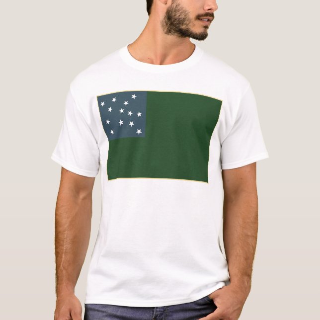 Camiseta Meninos verdes da montanha e a bandeira da (Frente)