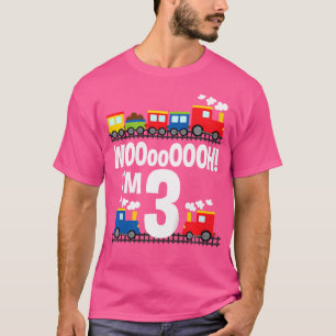 Camiseta Meninos Woooooooh EU ESTOU 3 Trens Aniversário Par