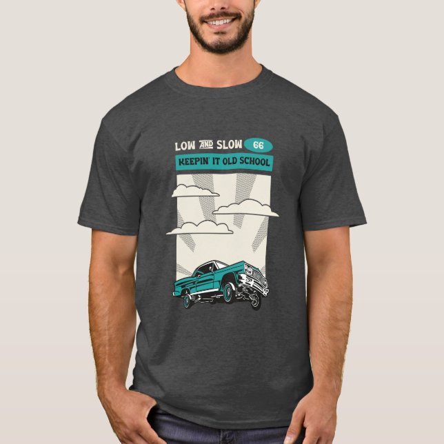 Camiseta Menor e lento 66 Classic Lowrider (Frente)