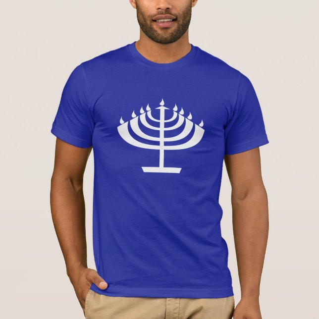 Camiseta Menorah azul (Frente)