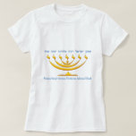 Camiseta Menorah de sete ramos de Israel e de Shema Israel<br><div class="desc">Menorah de sete ramos de Israel e de Shema Israel</div>