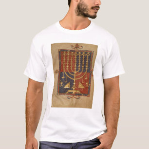 Camiseta Menorah e outras embarcações do templo