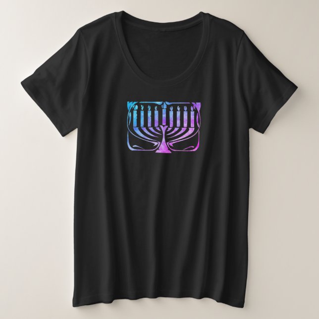 Camiseta Menorah Hannukah (Frente do Design)