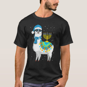 Camiseta Menorah Hanukkah Lhama Alpaca Fofo Chanukah