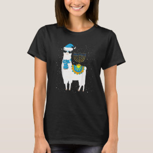 Camiseta Menorah Hanukkah Lhama Cute Alpaca Chanukah 1