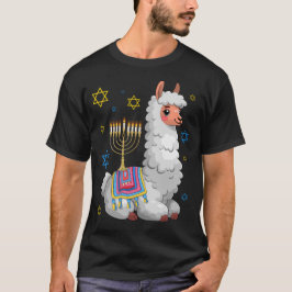 Camiseta Menorah Hanukkah Llama Cute Alpaca Chanukah