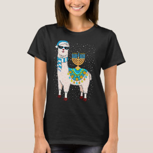 Camiseta Menorah Hanukkah Llama Cute Alpaca Chanukah