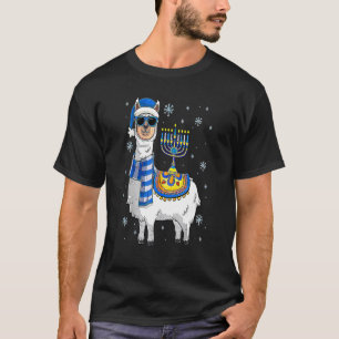 Camiseta Menorah Hanukkah Llama Cute Alpaca Chanukah