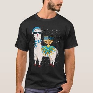 Camiseta Menorah Hanukkah Llama Cute Alpaca Chanukah Gift