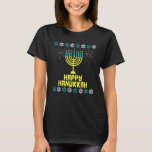 Camiseta Menorah Lights Happy Hanukkah Judeu Cute Chanukah<br><div class="desc">Menorah Lights Happy Hanukkah Judeu Cute Chanukah 1</div>