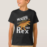 Camiseta Menorah Saurus T-Rex Happy Hanukkah Dinossaur<br><div class="desc">Adicione diversão ao seu guarda-roupa com este design "Menorah Saurus T-Rex Happy Hanukkah Dinosaur - Presente de Banquete" ou dê-o como um presente perfeito</div>