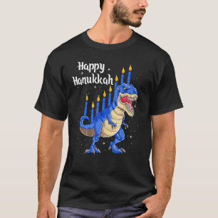 Camiseta Menorasaurus Rex Dinosaur Chanukkah Happy Hanukkah