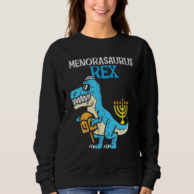 Camiseta Menorasaurus Rex Jew Dino Trex Toddler Boys Hanukk (Frente)