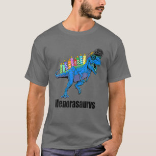 Camiseta Menorasaurus Rex Menorah Dinosaur Hanukkah Pajama