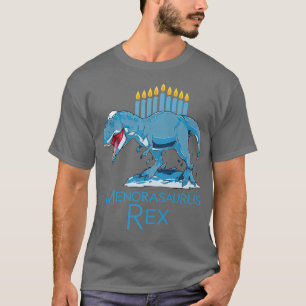 Camiseta Menorasaurus Rex Shirt T Rex Dinossaur Hanukkah Ch