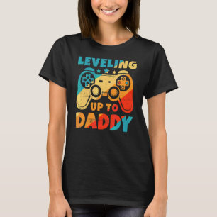 Camiseta Menores Nivelando Até Pai Gamer Pai Gravidez Anno