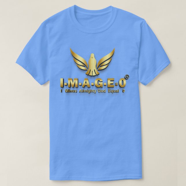 Camiseta Menos Deus Todo-Poderoso Igual a 0 (Frente do Design)