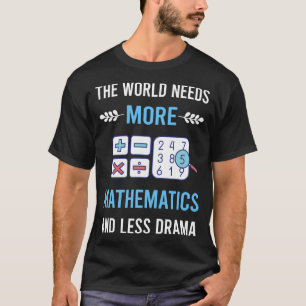 Camiseta Menos Drama Matemática Matemática Matemáticas
