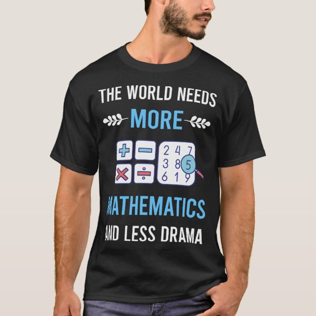 Camiseta Menos Drama Matemática Matemática Matemáticas (Frente)