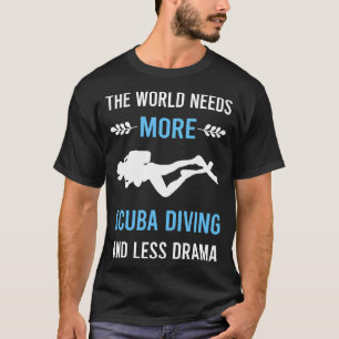 Camiseta Menos Drama Scuba Mergulhando Mergulho