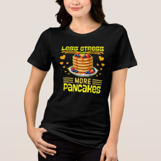 Camiseta menos estresse mais panquecas