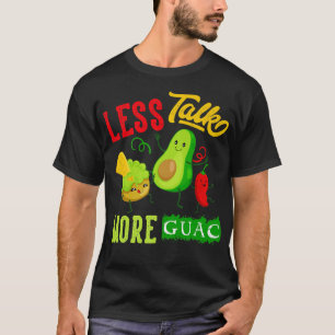 Camiseta Menos Falar Mais Guac Engraçado Kawaii Avocado Veg