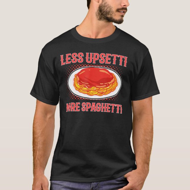 Camiseta Menos Para Cima Mais Garrafa De Meatball (Frente)