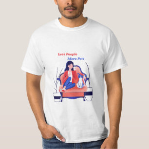Camiseta Menos Pessoas, mais animais de estimação