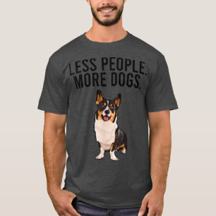 Camiseta Menos Pessoas Mais Cachorros Cardigan Welsh Corgi