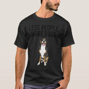 Camiseta Menos Pessoas Mais Cachorros Grande Suíço Cachorro