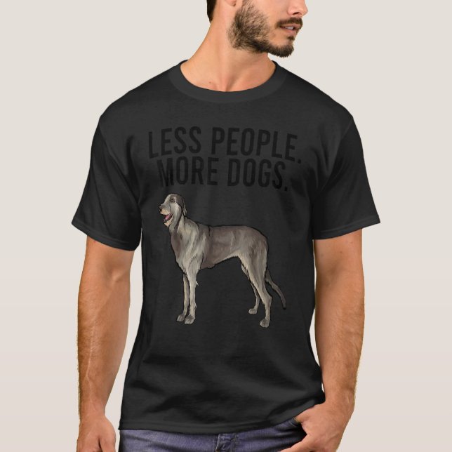 Camiseta Menos Pessoas Mais Cachorros Irlandeses — Introduç (Frente)