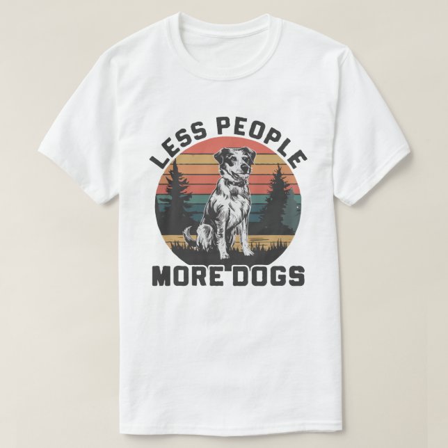 Camiseta Menos Pessoas Mais Cães (Frente do Design)