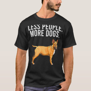 Camiseta Menos Pessoas Mais Cães Introdução ao Bull Terrier
