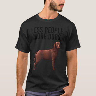 Camiseta Menos Pessoas Mais Cães Labrador Retriever Marrom