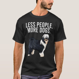 Camiseta Menos Pessoas Mais Cães Terrier Tibetano Introvert