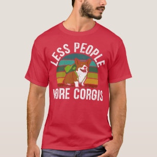 Camiseta Menos Pessoas Mais Corgis Welsh Corgi Dog Lover Pu