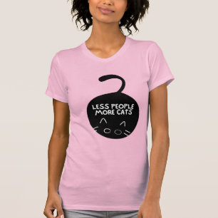 Camiseta "Menos Pessoas, Mais Gatos"