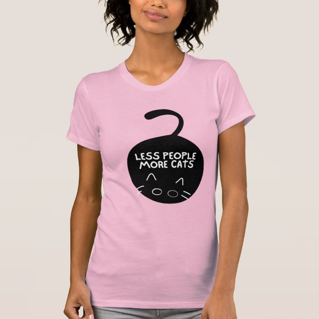 Camiseta "Menos Pessoas, Mais Gatos" (Frente)