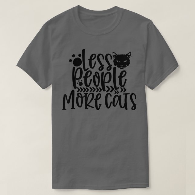 Camiseta Menos Pessoas Mais Gatos Gato Gato Gato Gato Gato  (Frente do Design)