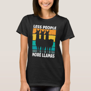 Camiseta Menos Pessoas Mais Llamas Para Um Llama
