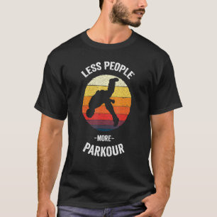 Camiseta Menos Pessoas Mais Parkour Vintage Urban Jump Free
