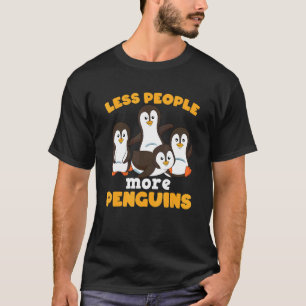 Camiseta Menos Pessoas Mais Pinguins Cuidador de Zoológico