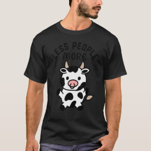 Camiseta Menos Pessoas Mais Vacas Crianças Leite Vaca