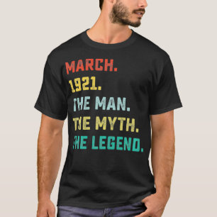 Camiseta Mens 100º Aniversário Presentes Marcha O Homem Mit