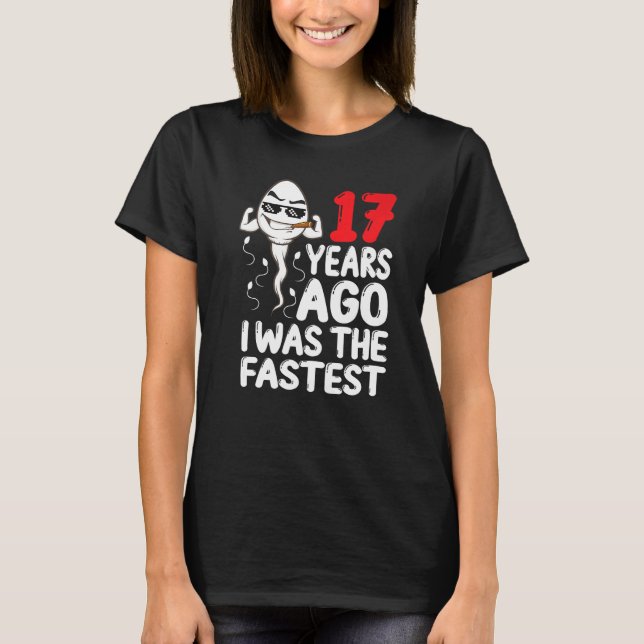 Camiseta Mens 17º Aniversário Gag Vestido 18 Anos Atrás Eu  (Frente)