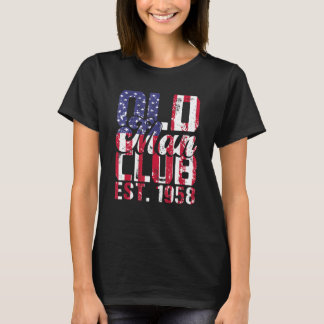 Camiseta Mens 1958 Old Man Club Est 1958 Re