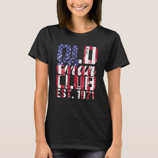 Camiseta Mens 1971 Old Man Club Est 1971 Re
