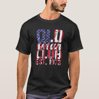 Camiseta Mens 1973 Old Man Club Est 1973 Re
